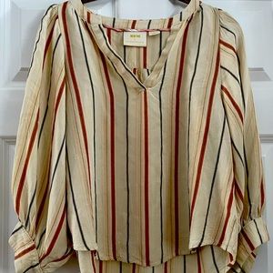 Anthropologie Flowy Striped Shirt